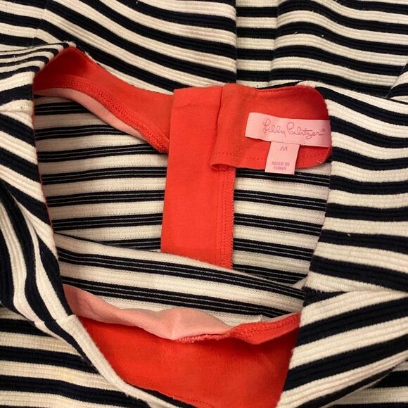 Lilly Pulitzer Girl’s Little Charlene nautical striped shift dress SZ M 6/7 - Picture 4 of 6